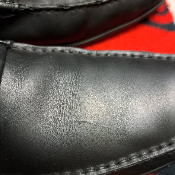 %Salvatore Ferragamo Black Leather Slip-On Loafers Size 11 Men / D3 main image 2